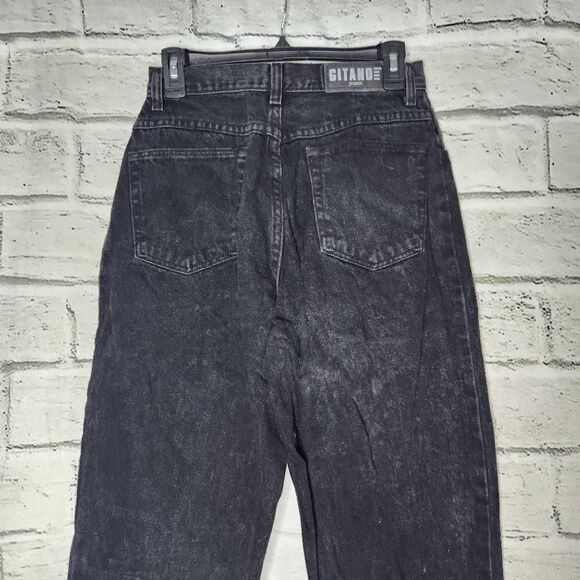Gitano High-Rise Straight-Leg Vintage Denim Jeans Black Size 10 100% Cotton - Picture 8 of 12